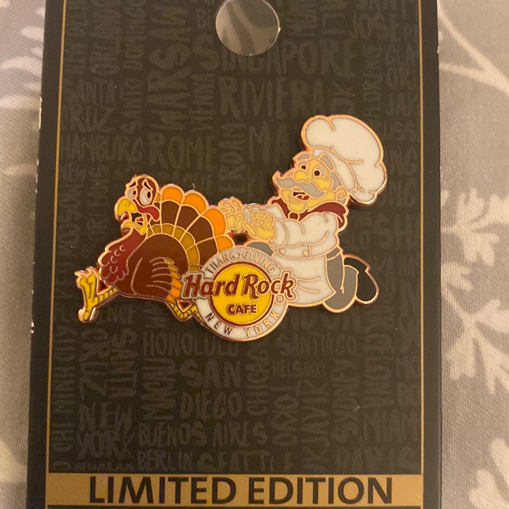 Limited edition NYC Hard Rock Cafe Thanksgiving pin